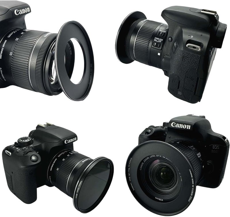 Yadsux 46mm to 72mm Step Up Ring, 46-72mm Step-Up Adapter Ring for 46mm Lens Mount 72mm for DSLR Lenses and ND UV CPL IR Filters. and 72mm Lens Cap and Multifunctional Photography Accessory Bag - Image 5